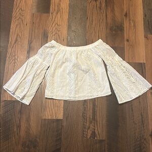 Express White Eyelet Blouse